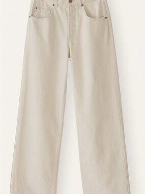 Poetry Color Name on Tag is ICE 
Similar to ECRU
Linen straight leg Jeans Size 6
